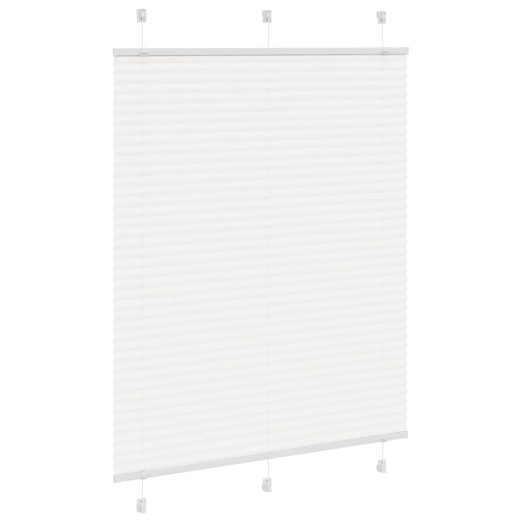Branco plissada cega 110x100cm largura tecido 109,4cm poliéster