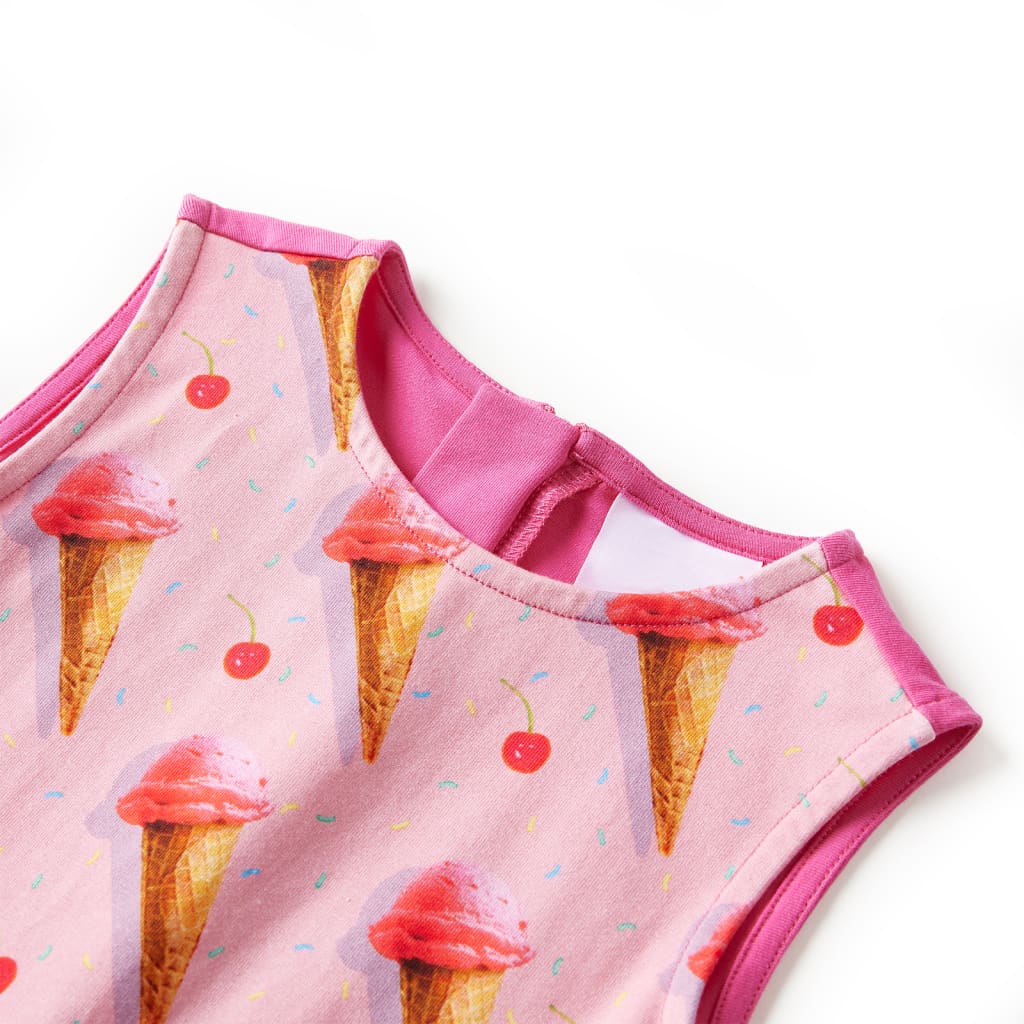 Vestido de criança rosa-choque 104
