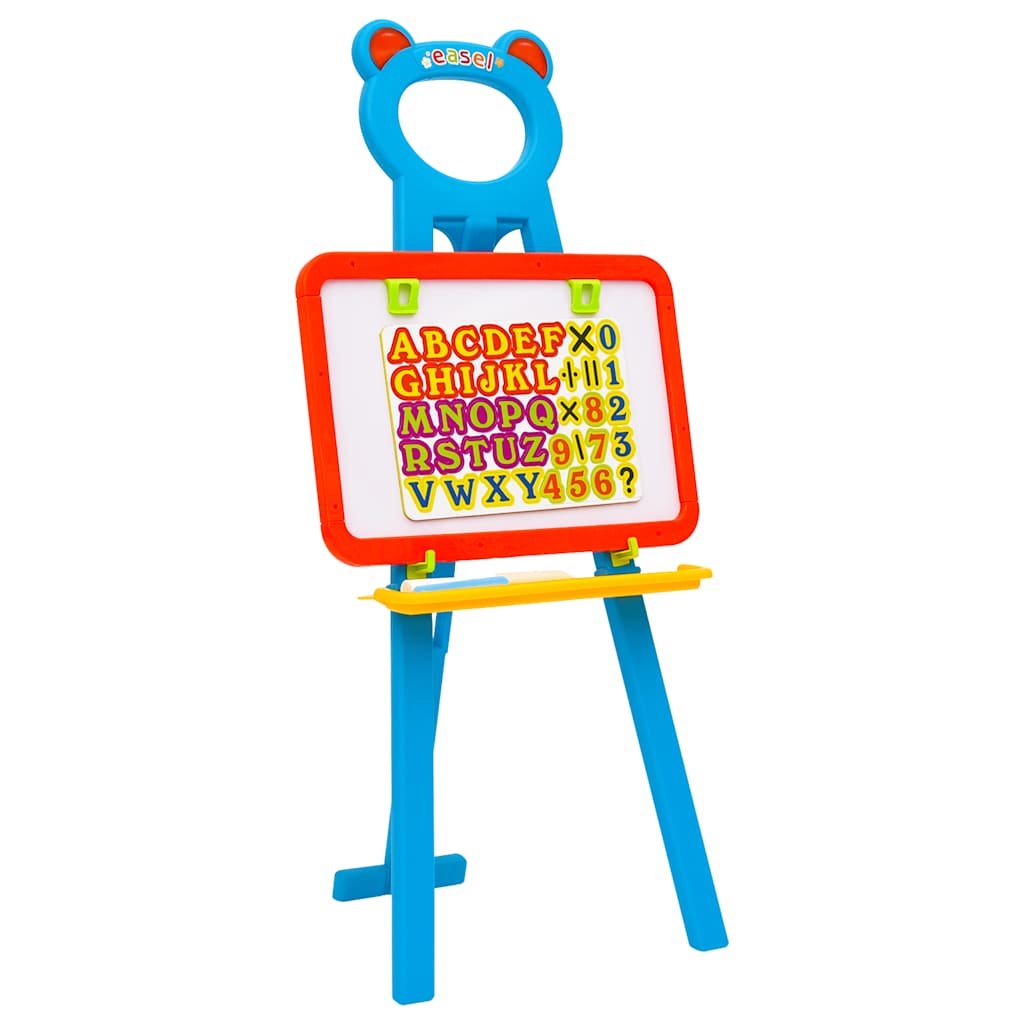 Cavalete infantil com quadro negro e quadro branco