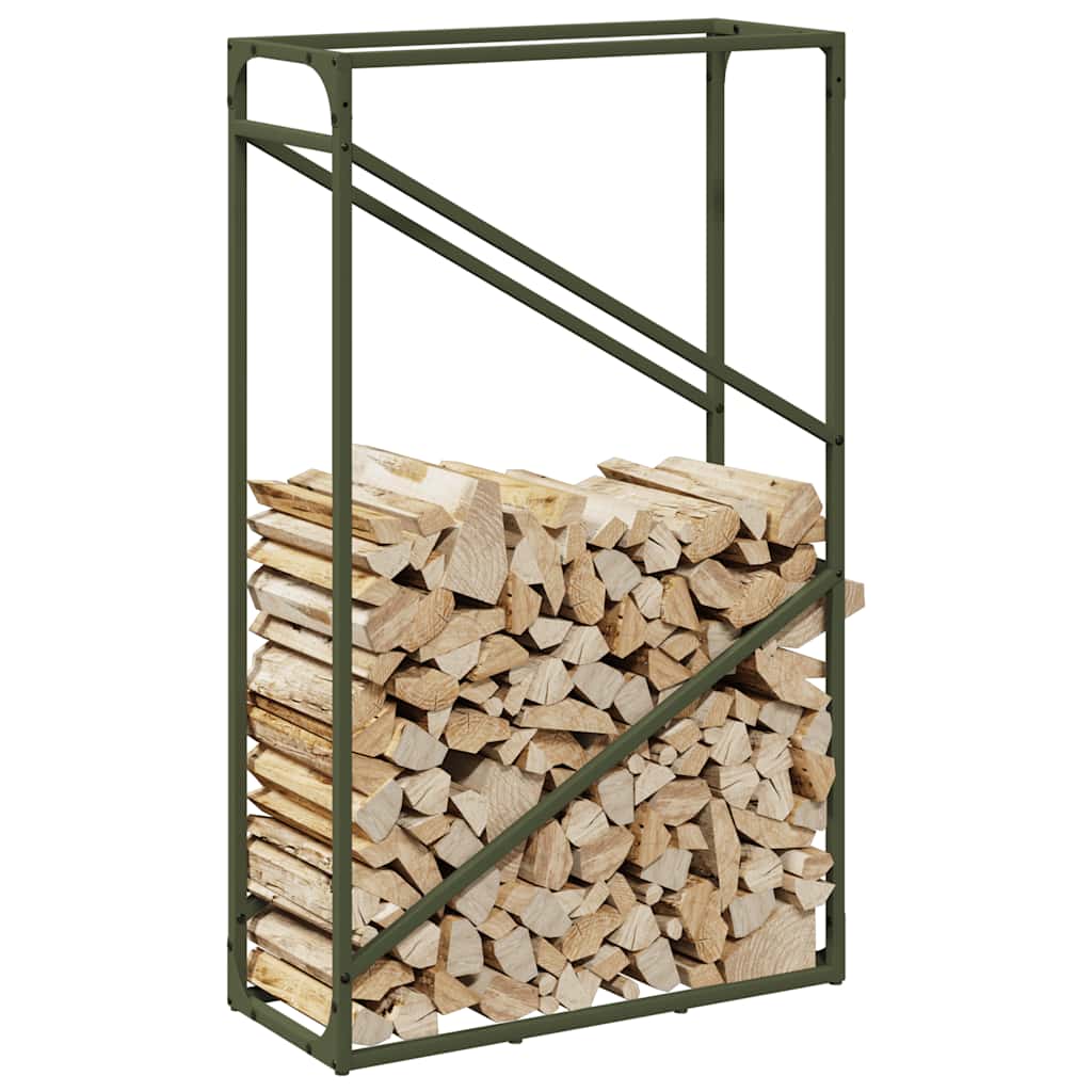 Suporte para lenha aço laminado a frio verde azeitona