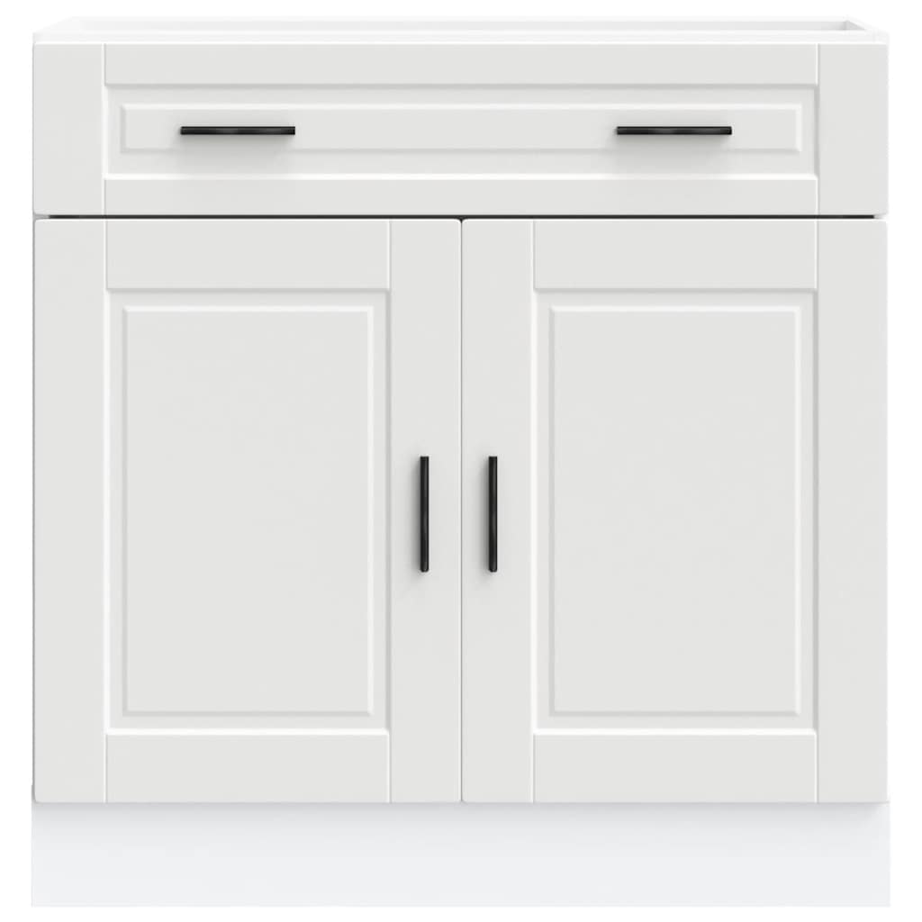 Armário base de cozinha porto derivados de madeira branco