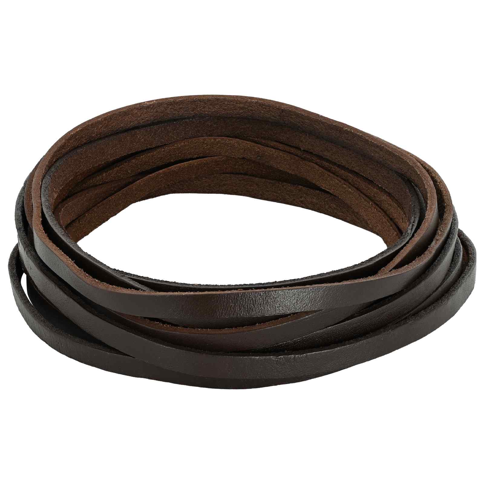 Pulseira de couro marrom escuro 200 x 0,5 cm couro