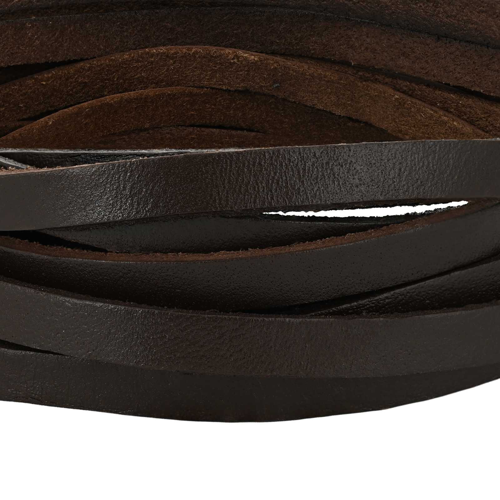 Pulseira de couro marrom escuro 200 x 0,5 cm couro