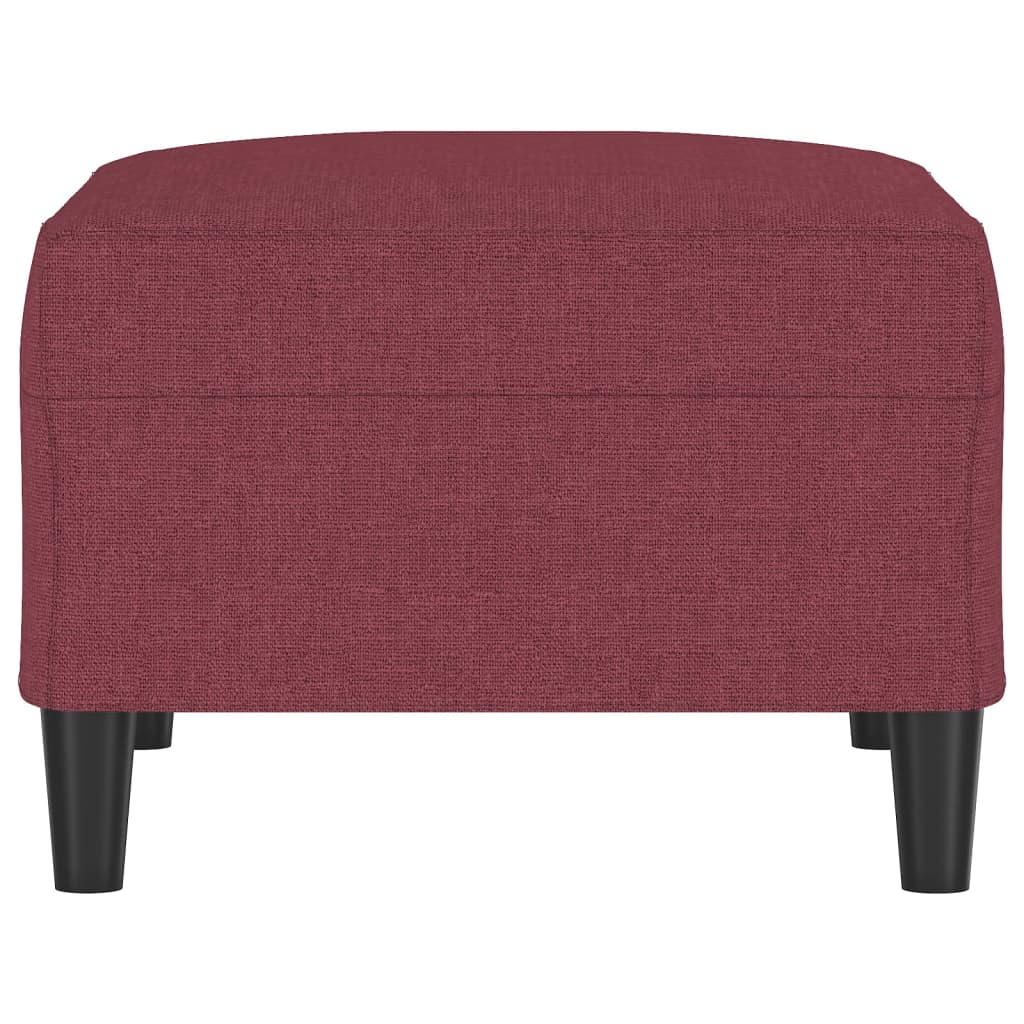 Apoio de pés 70x55x41 cm tecido vermelho-tinto