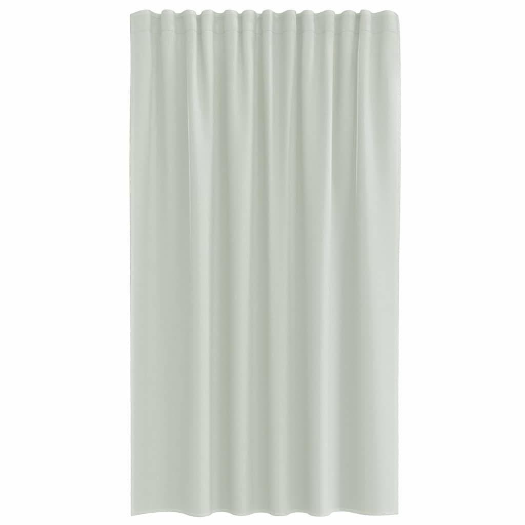 Cortinas de voile com bolsos para varão 2 pcs cinzento-claro