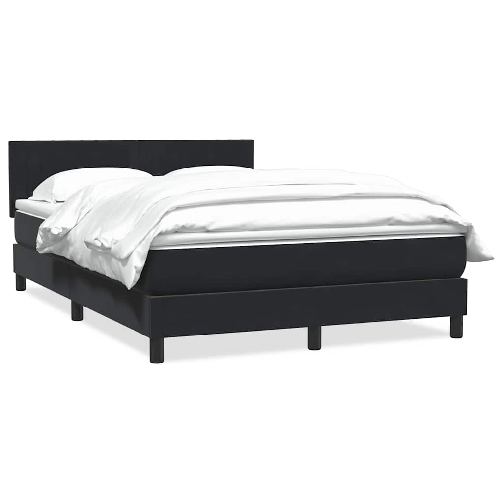 Cama com molas/colchão 160x210 cm veludo preto