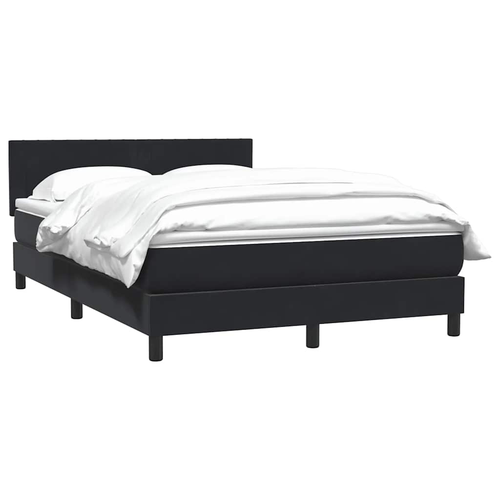 Cama com molas/colchão 160x210 cm veludo preto