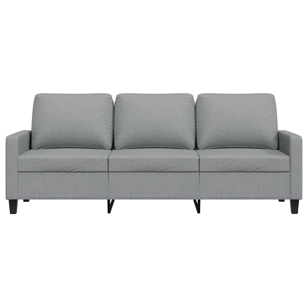 Sofá de 3 lugares 180 cm tecido cinza-claro