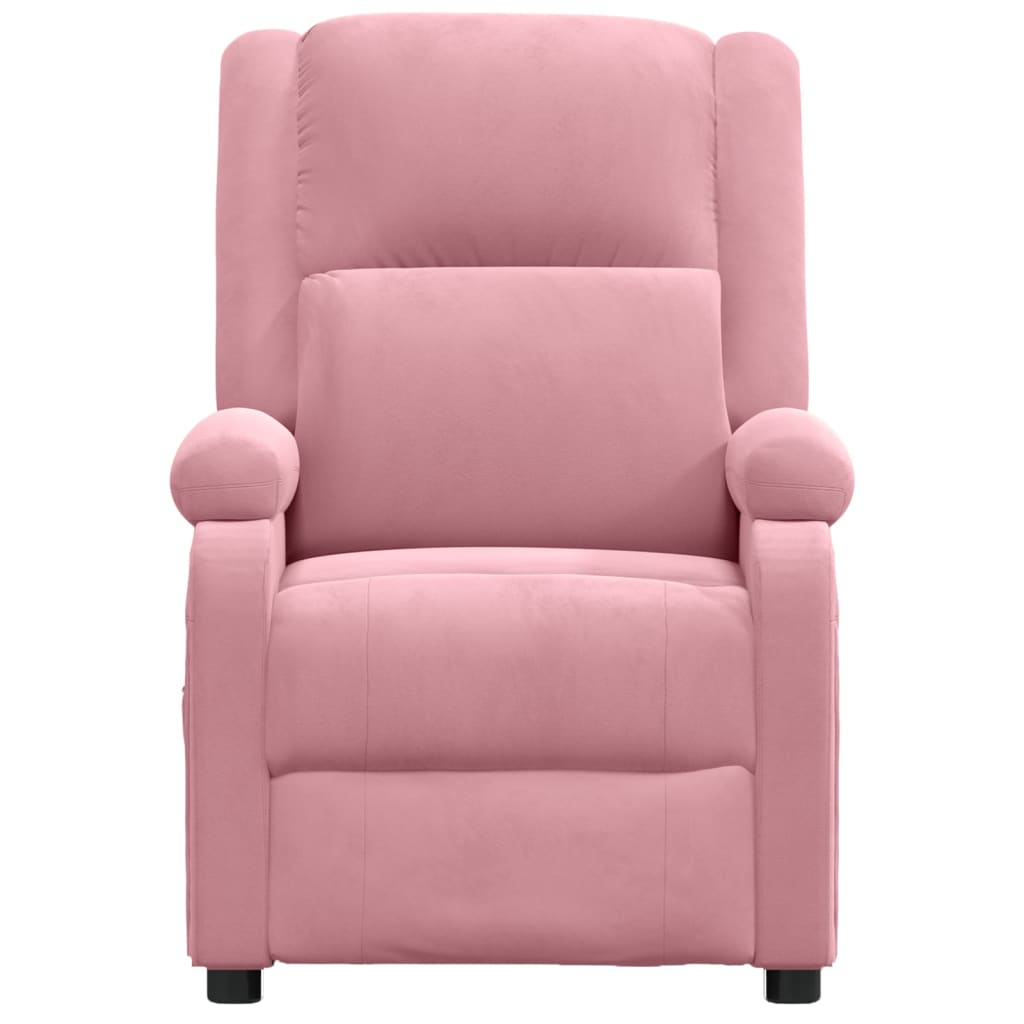 Poltrona de massagens veludo rosa