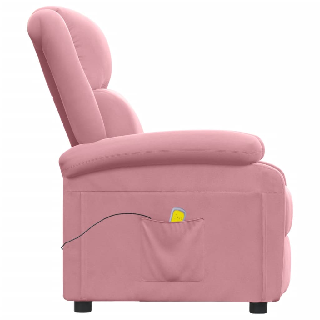 Poltrona de massagens veludo rosa