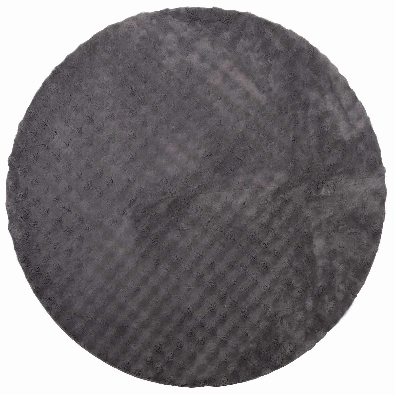 Tapetes de área redondo sirolo antracite ø 120 cm poliéster