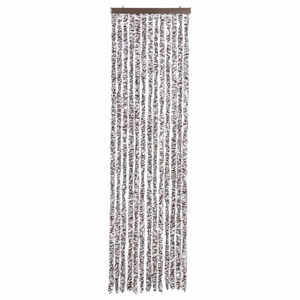 Cortina anti-insetos 56x200 cm chenille castanho e bege