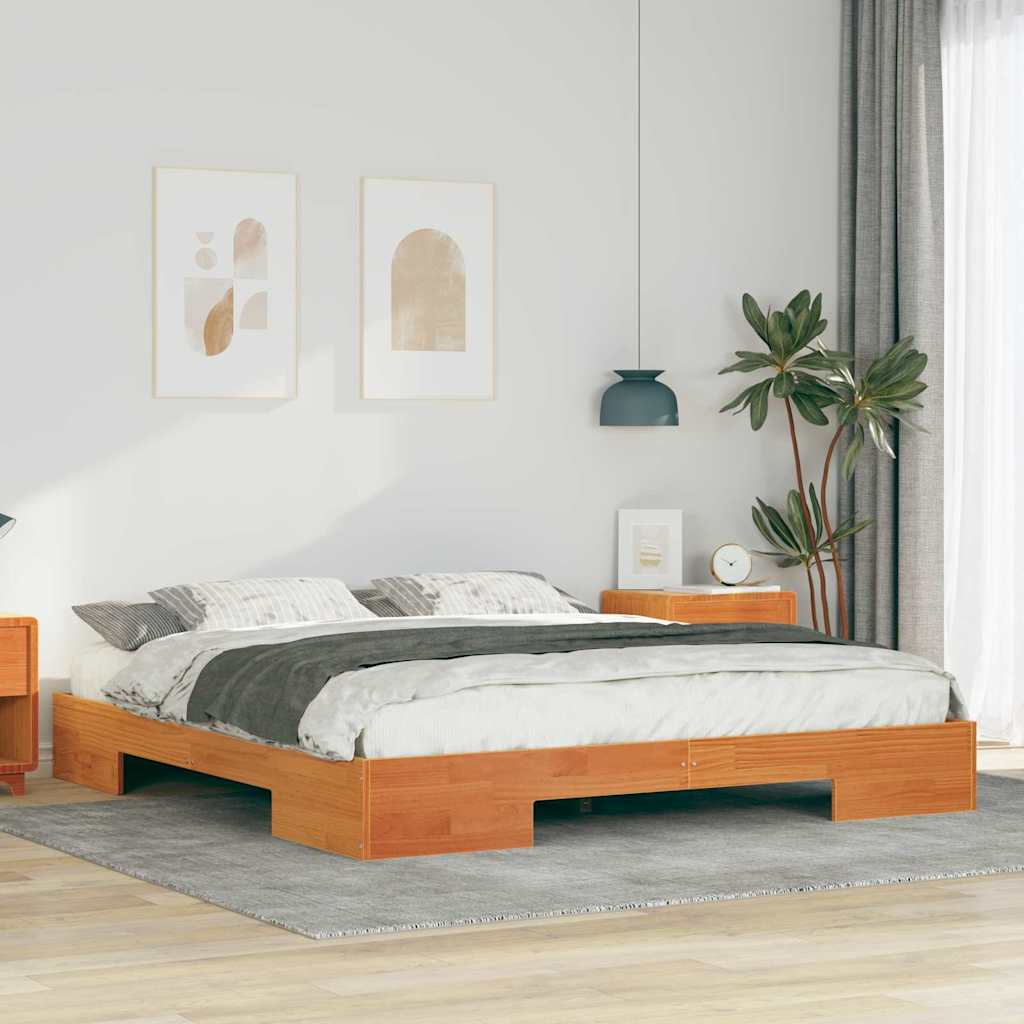 Estrutura da cama castanho 180 x 200 cm