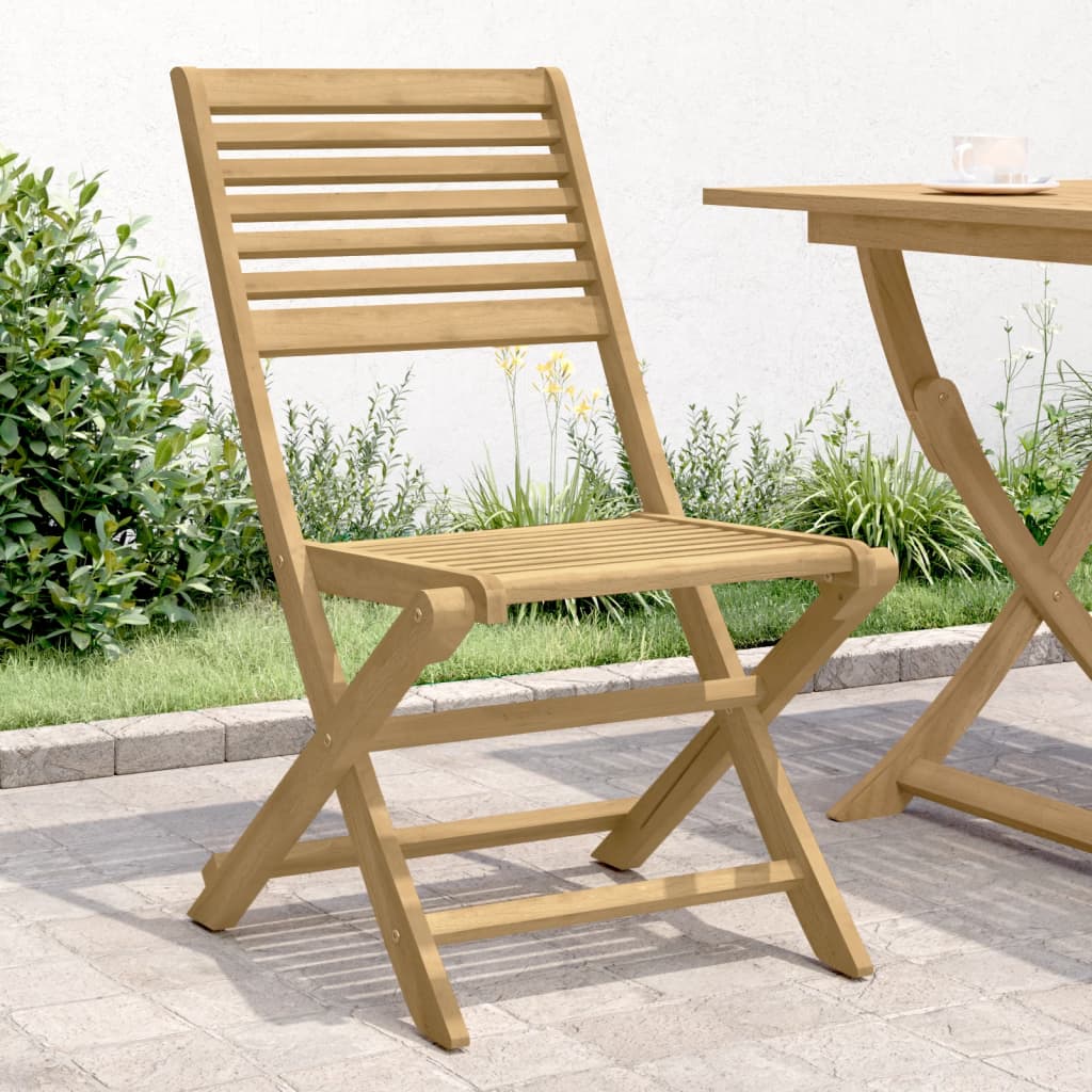 Cadeiras jardim dobráveis 2 pcs 48,5x61,5x87 cm acácia maciça
