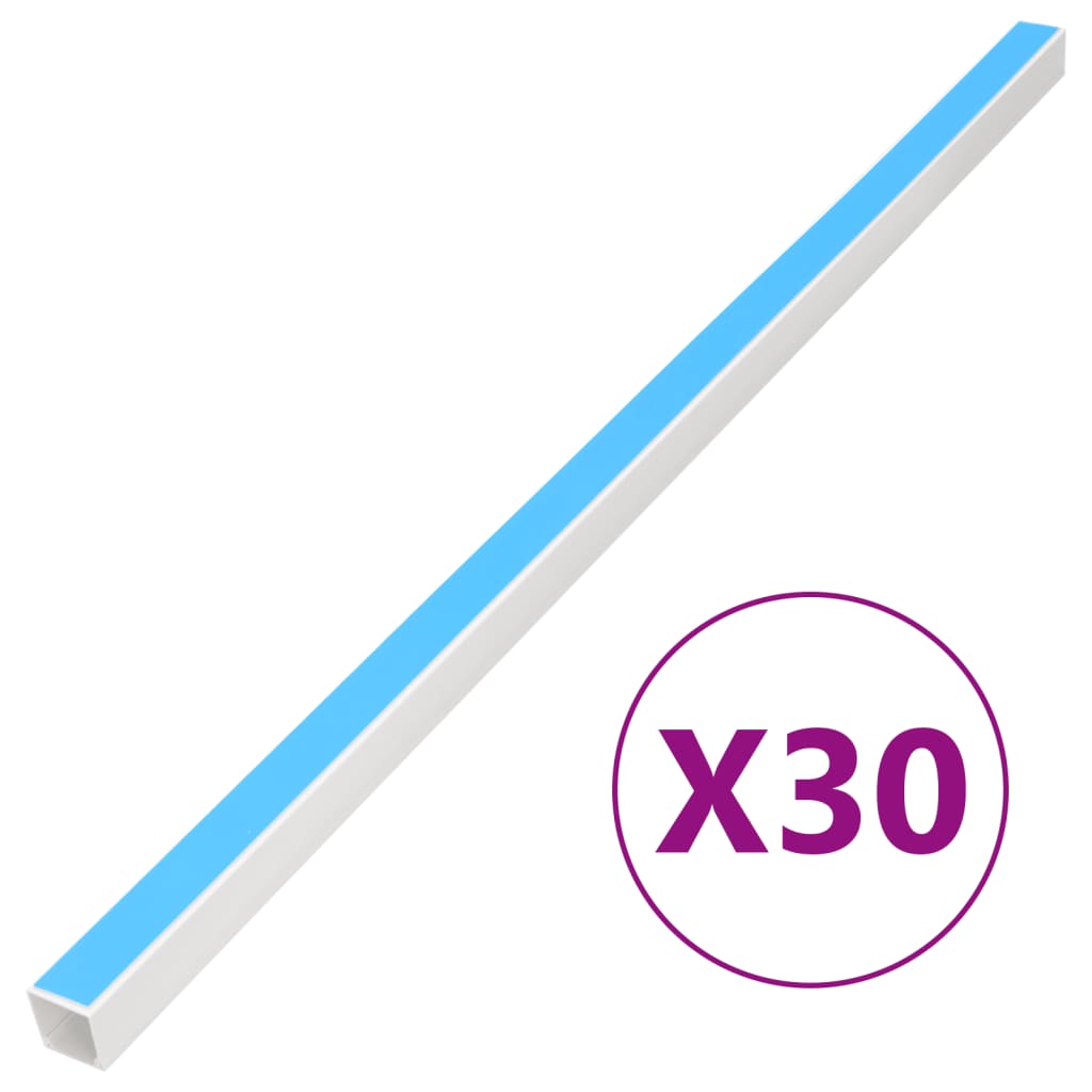 Calhas para cabos autoadesivas 25x16 mm 30 m PVC