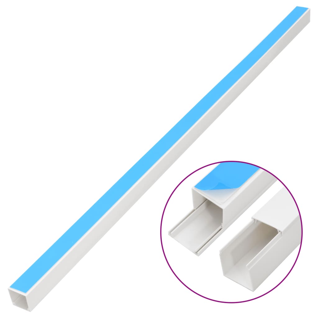 Calhas para cabos autoadesivas 25x16 mm 30 m PVC