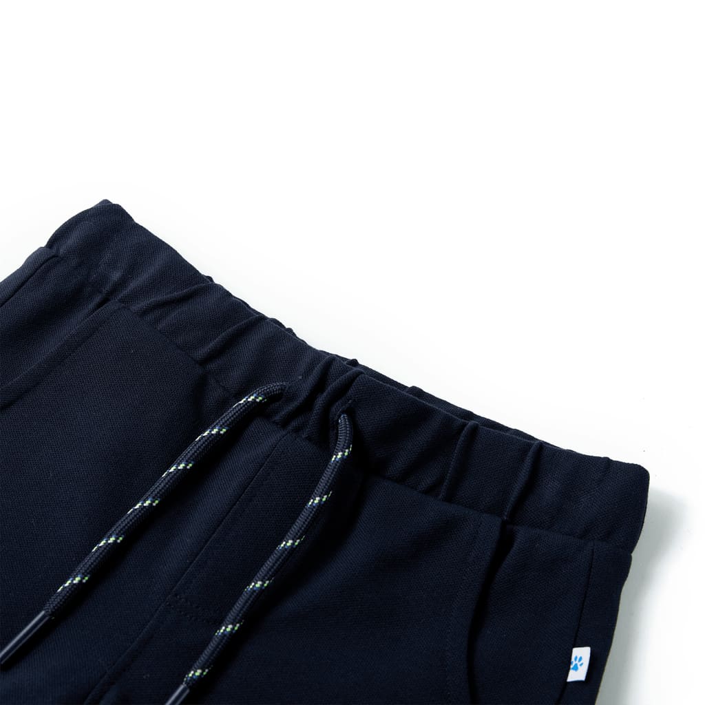 Calções de criança com cordão azul-escuro 128
