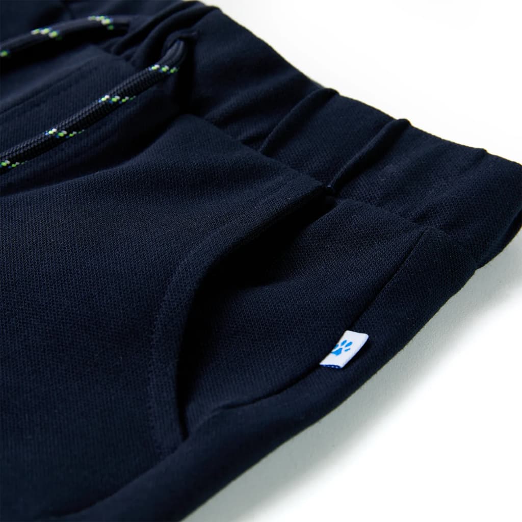 Calções de criança com cordão azul-escuro 128