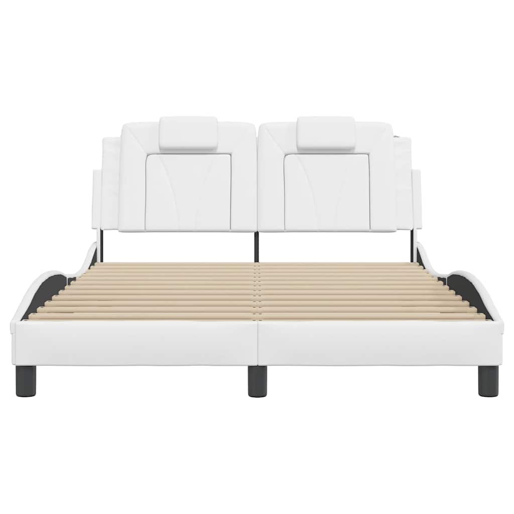 Estrutura de cama viana sem colchão 120x200 cm couro artificial branco
