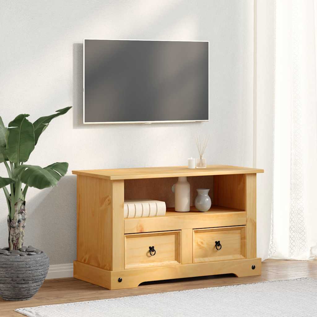 Móvel de TV corona range em pinho mexicano 91x43x56 cm