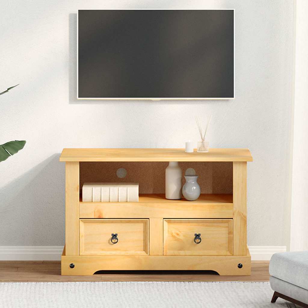 Móvel de TV corona range em pinho mexicano 91x43x56 cm