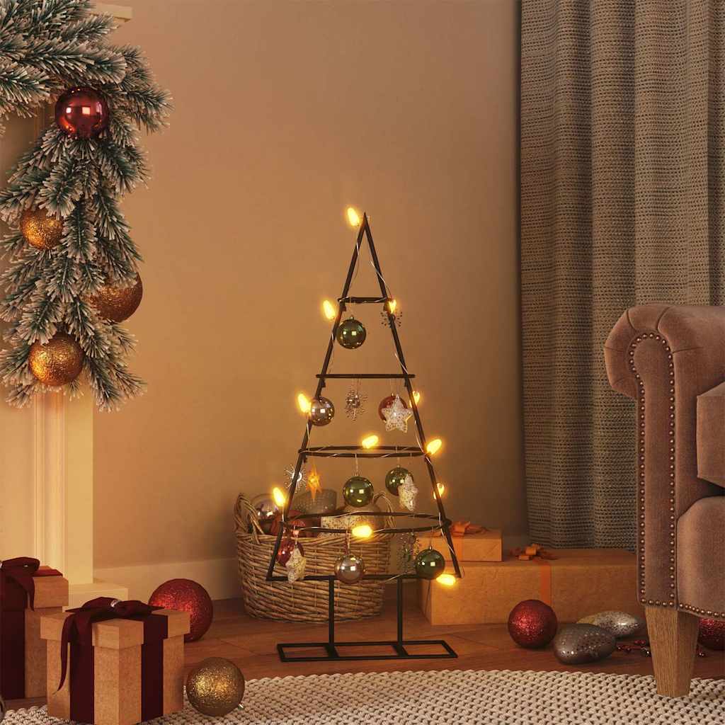 Árvore de natal para decoração 60 cm metal preto