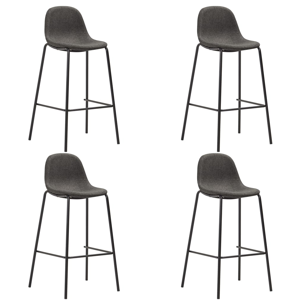 5 Pcs conjunto de bar tecido cinzento-escuro