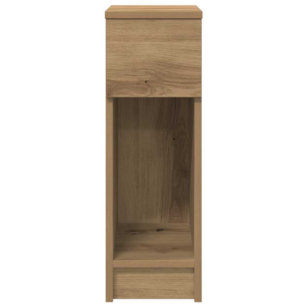 Mesa de cabeceira com gaveta 20x36x60 cm carvalho artisiano