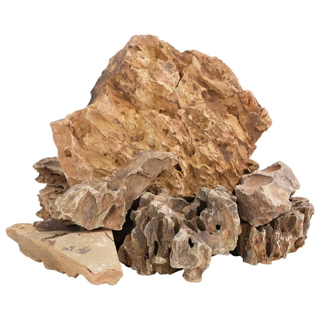 Rochas dragon 10 kg 5-30 cm castanho