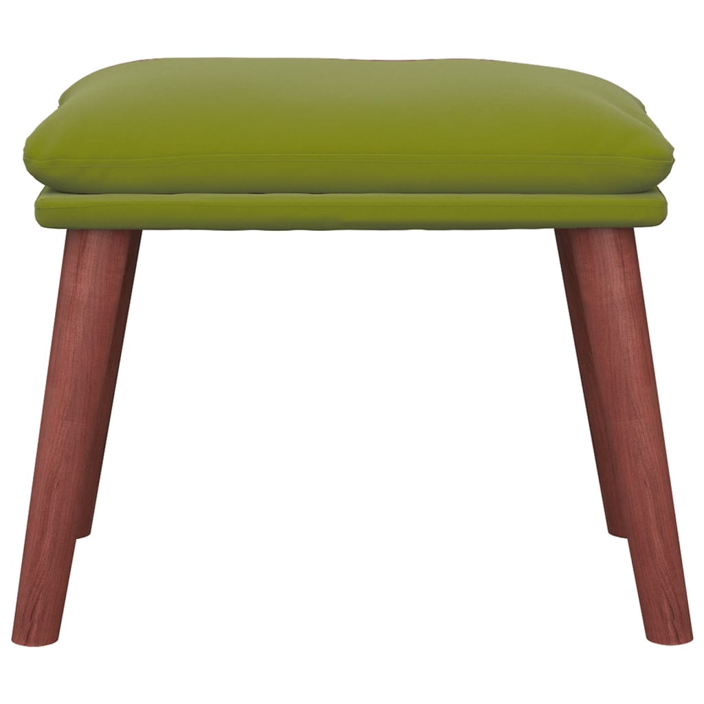 Apoio de pés 45x29,5x35 cm veludo verde-claro