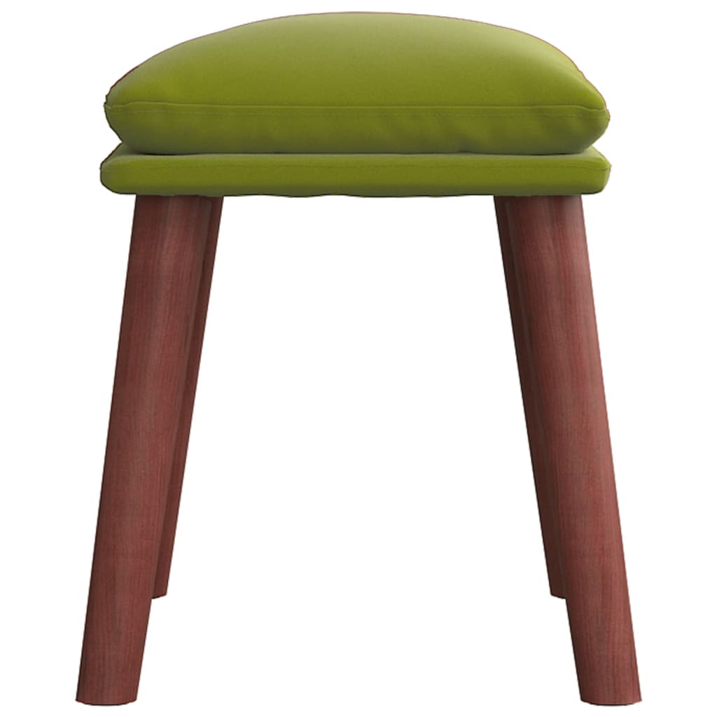 Apoio de pés 45x29,5x35 cm veludo verde-claro