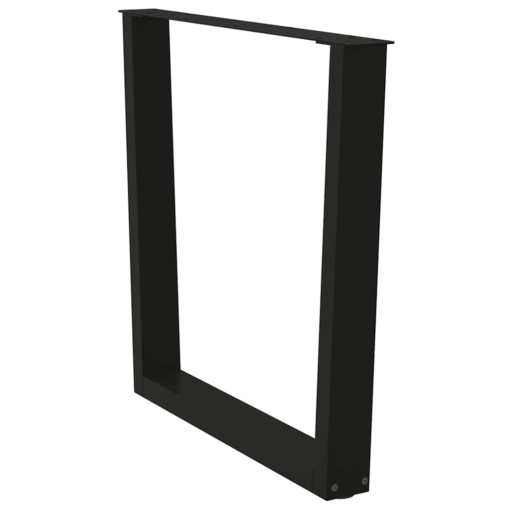 Pernas para mesa de jantar em v 3 peças, preto, 90x(72-73,3) cm, aço