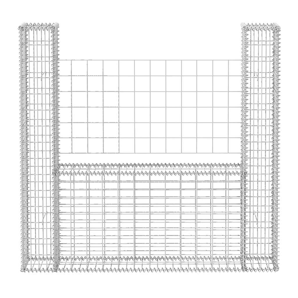Cesto gabião em forma de u aço galvanizado 160x20x150 cm