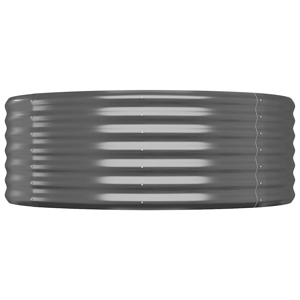 Canteiro elevado jardim 175x100x36 aço galvanizado antracite
