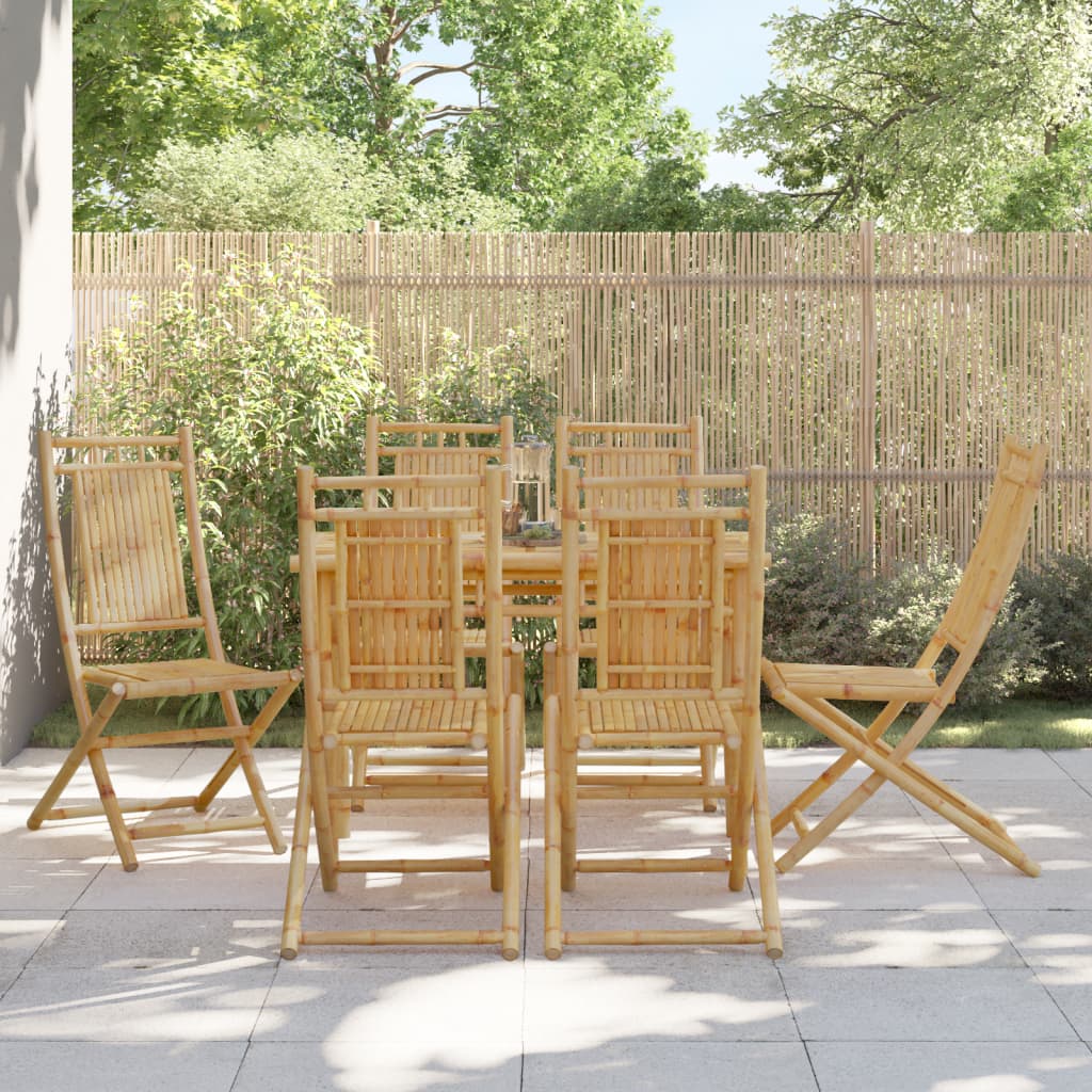 Cadeiras de jardim dobráveis 6 pcs 46x66x99 cm bambu