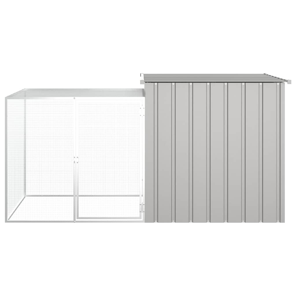 Galinheiro 200x91x100 cm aço galvanizado cinzento