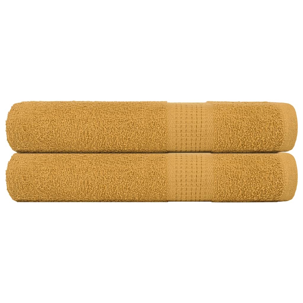 Toalhas de sauna frogn 2 pcs 80x200 cm 360 g/m² ouro
