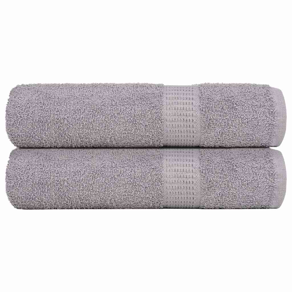 Toalhas de banho frogn 2pcs 70x140 cm 360 g/m² cinzento