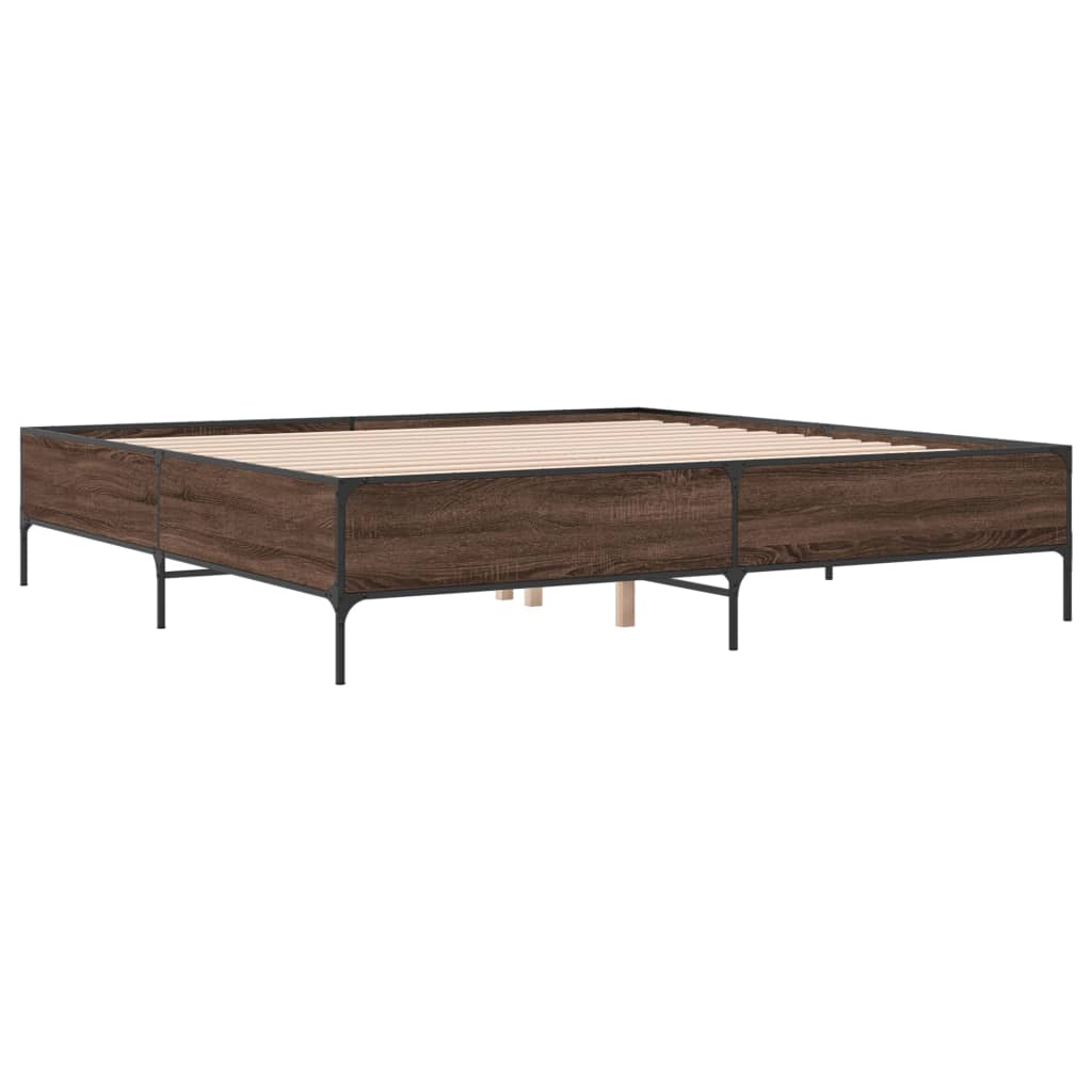 Estrutura de cama 200x200cm derivados madeira/metal