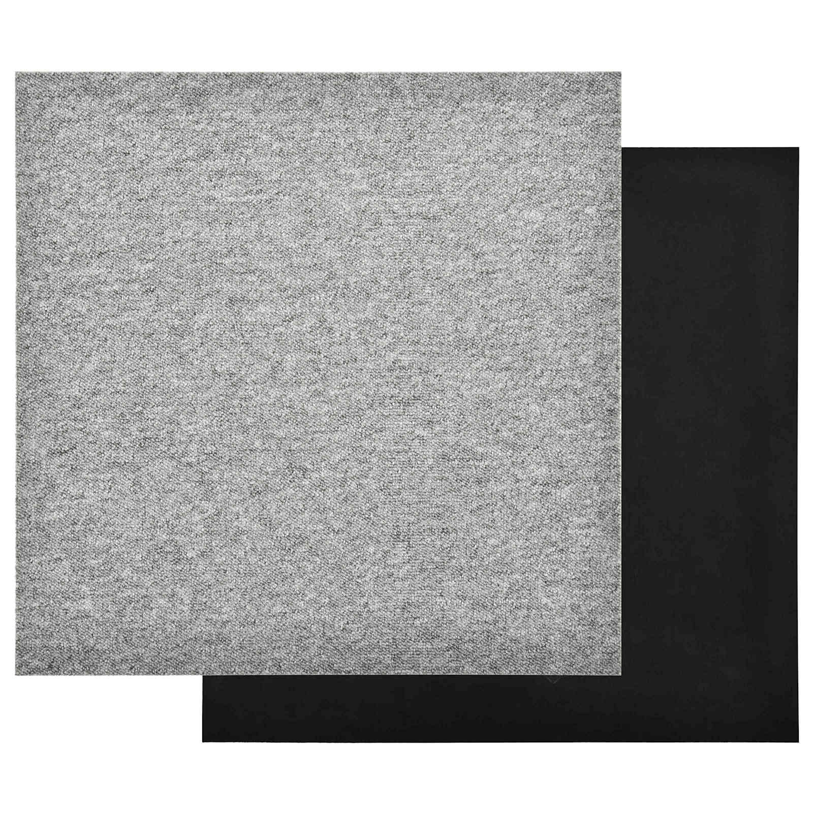 Tapete 20 unid. cinzento-claro 50 x 50 cm 100% polipropileno