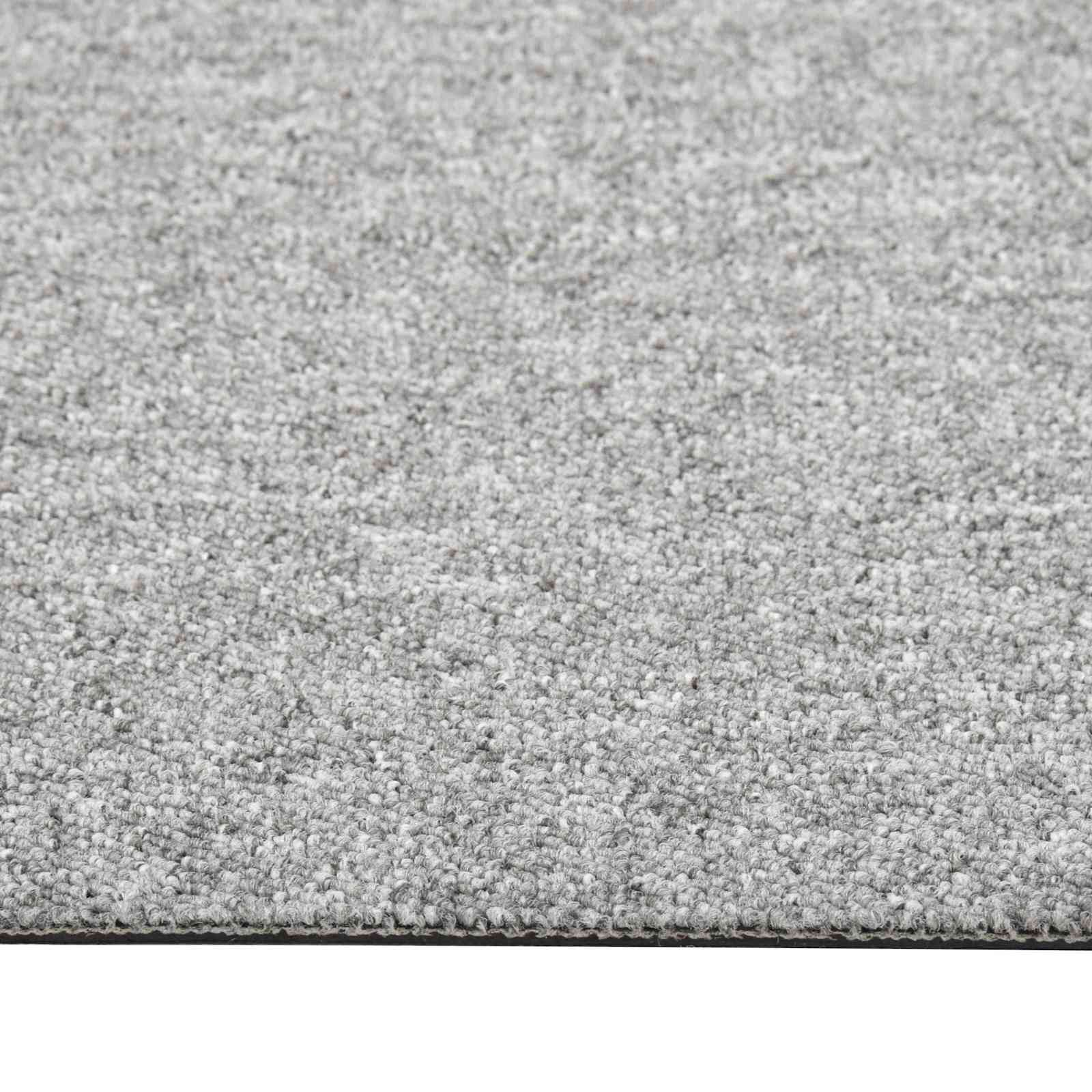 Tapete 20 unid. cinzento-claro 50 x 50 cm 100% polipropileno