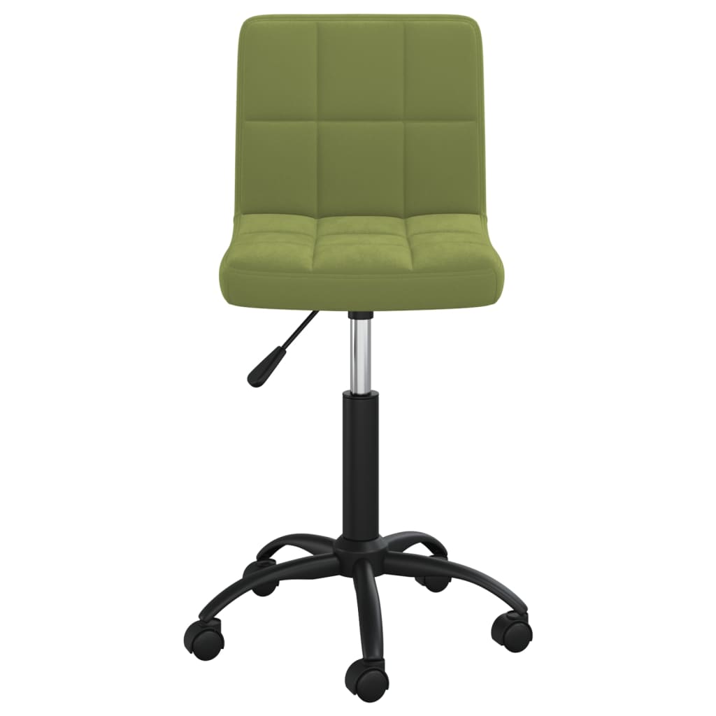 Cadeira de jantar giratória veludo verde-claro