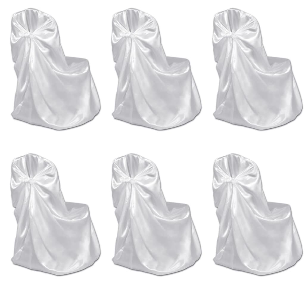 Capa de cadeira para casamento, banquete, em branco, 6 peças