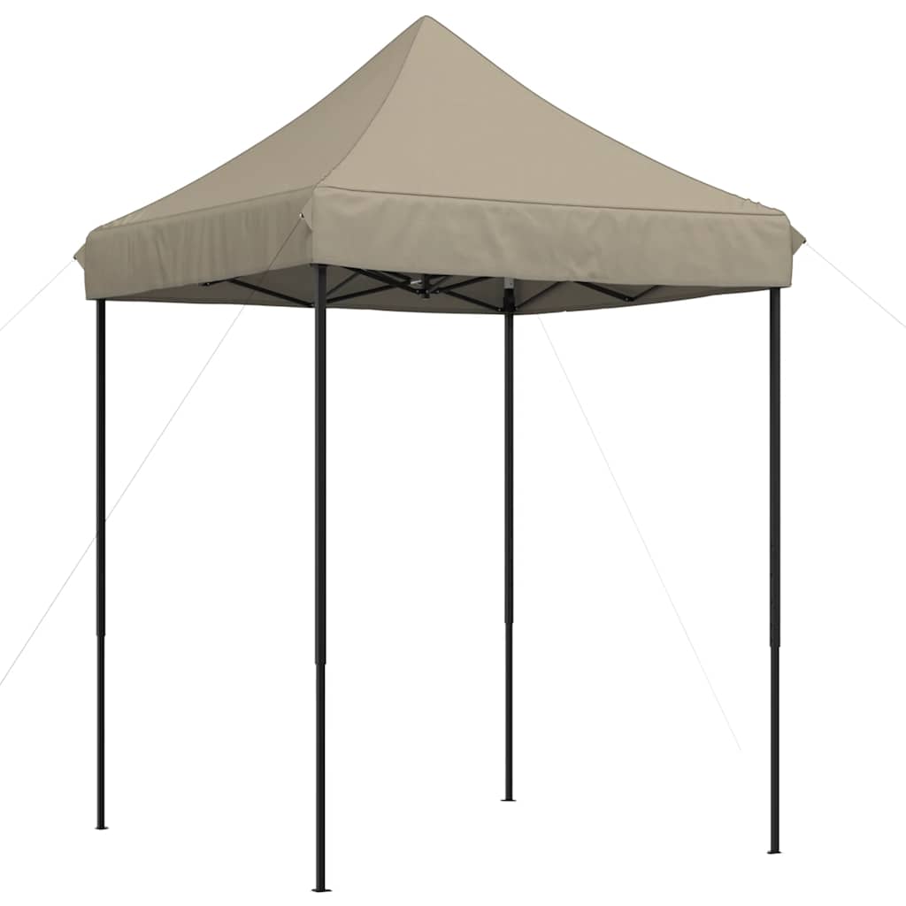 Tenda p/ festas pop-up dobrável 200x200x306cm cinza-acastanhado