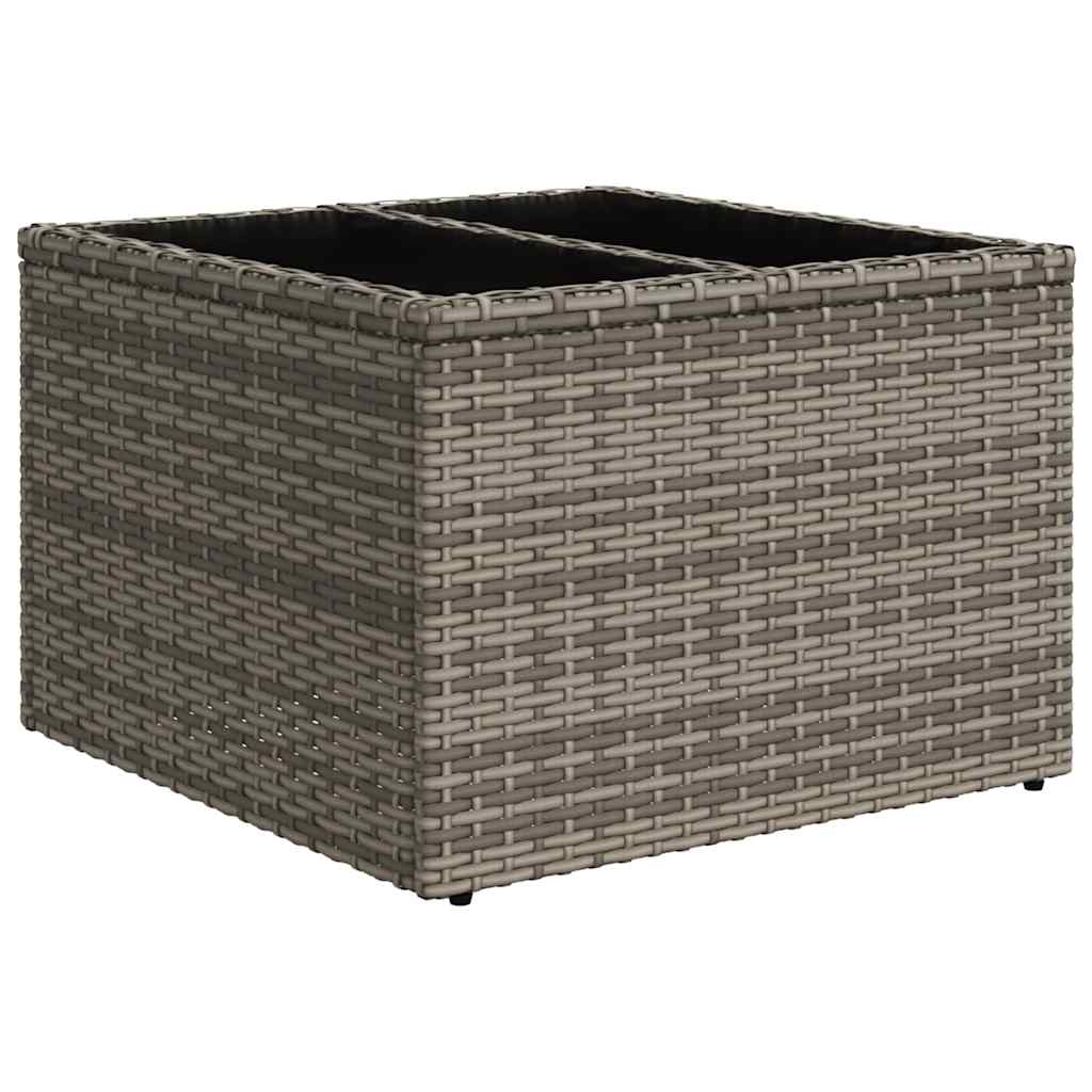 Conjunto de sofá de jardim com 8 peças e almofadas em rattan sintético cinza
