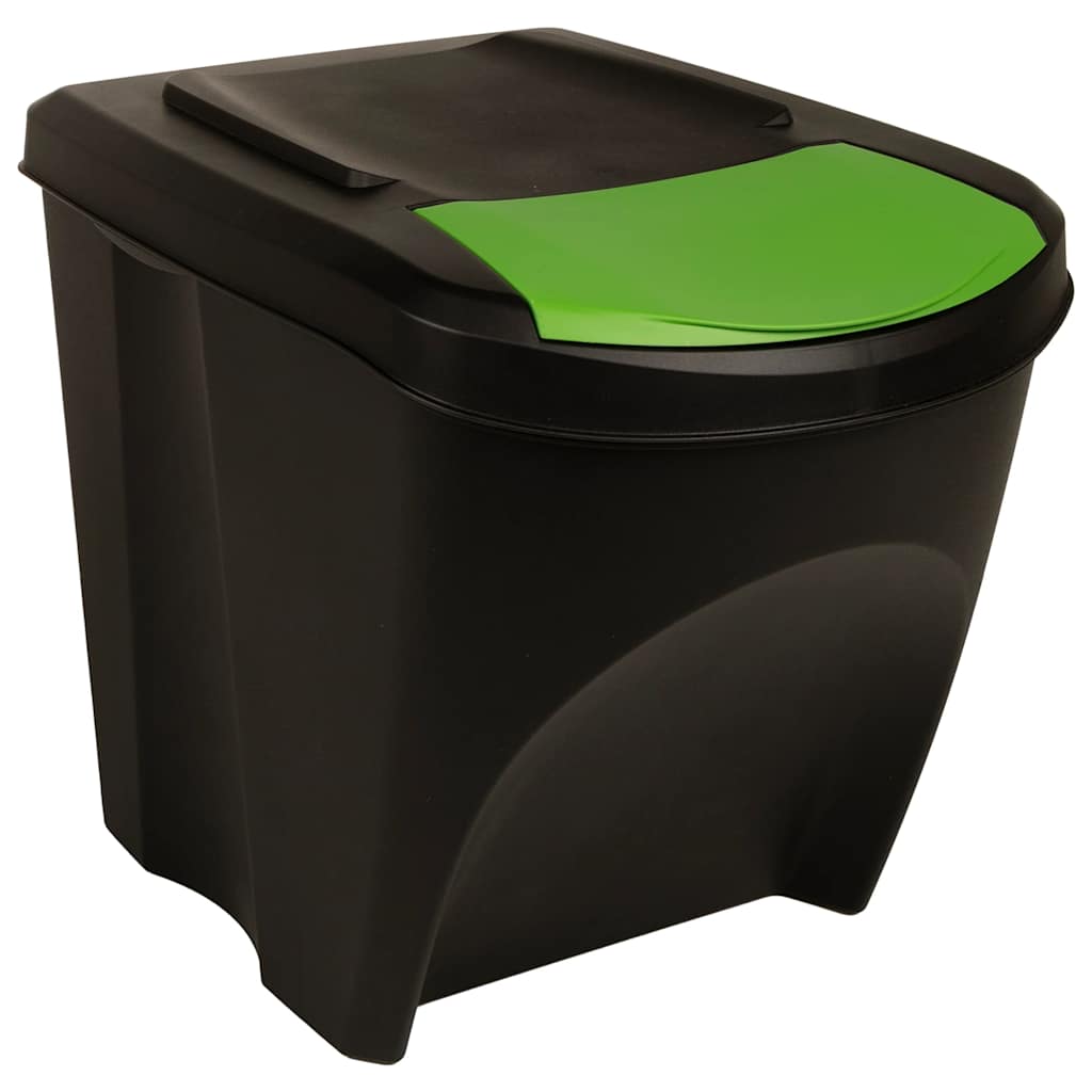 Caixotes do lixo empilháveis 3 pcs 75 l antracite