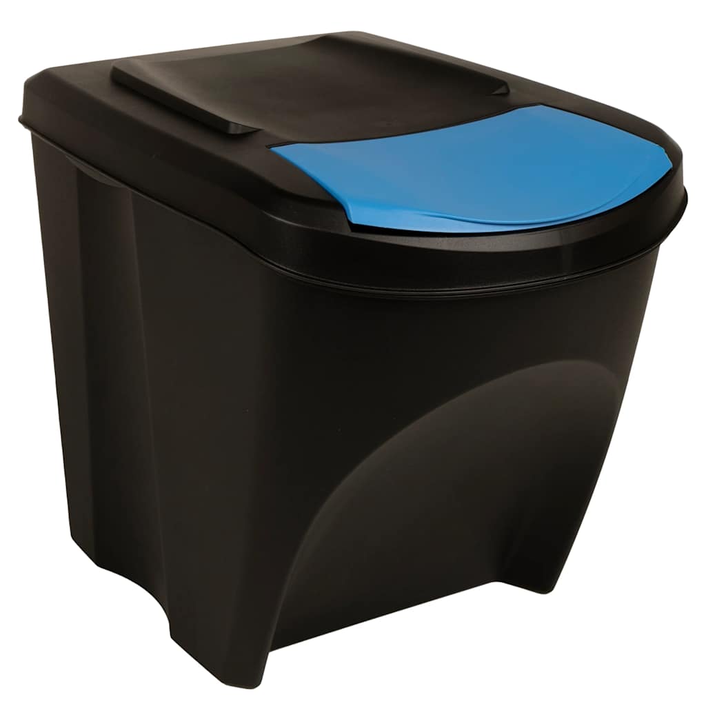 Caixotes do lixo empilháveis 3 pcs 75 l antracite