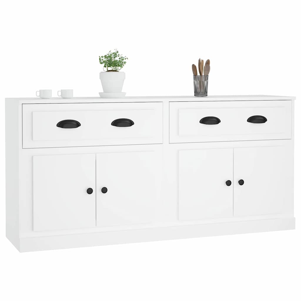 Aparadores 2 pcs derivados de madeira branco