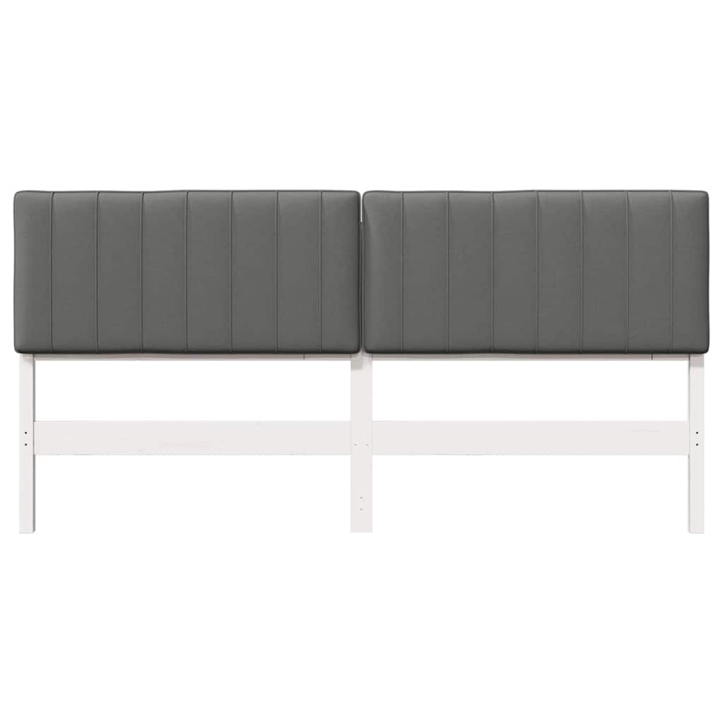 Cabeceira estofada com cabeceira branco e cinza claro 180 cm