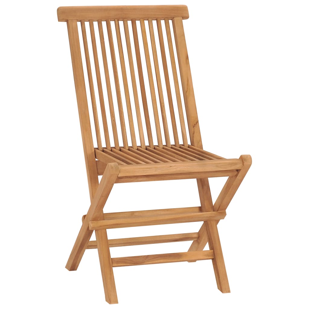 Cadeiras de jardim dobráveis 8 pcs madeira de teca maciça